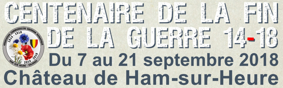 Commune de Ham-sur-Heure-Nalinnes | Festivités du centenaire de la fin de la guerre 14-18 à Ham-sur-Heure-Nalinnes