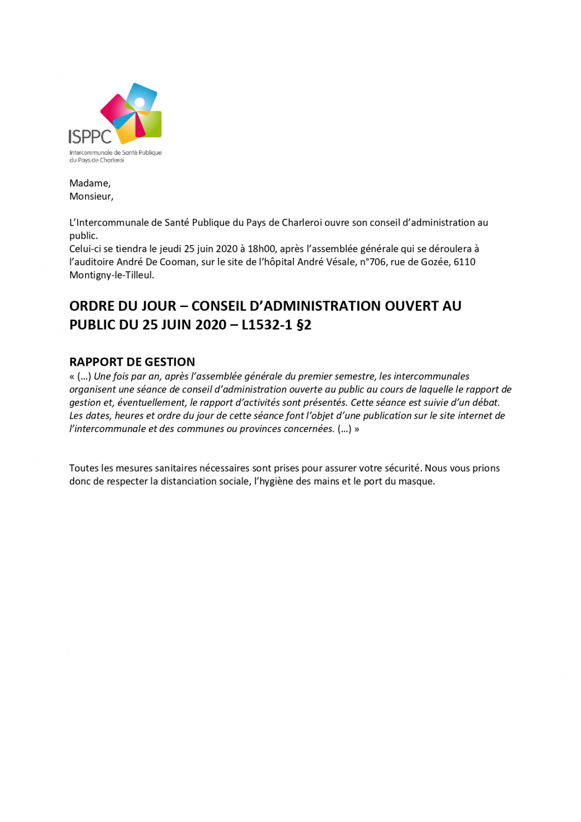 Invitation de l'ISPPC